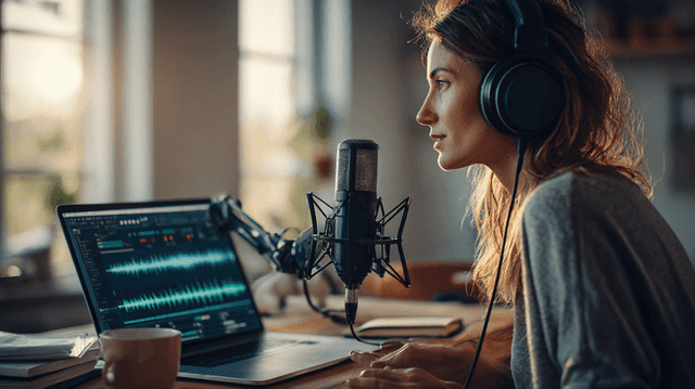 Glowing audio ring visualization