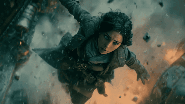 AI-generated cinematic horse rider in the desert